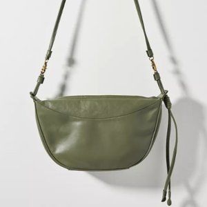 ANTHROPOLOGIE boho-chic olive-green crossbody bag